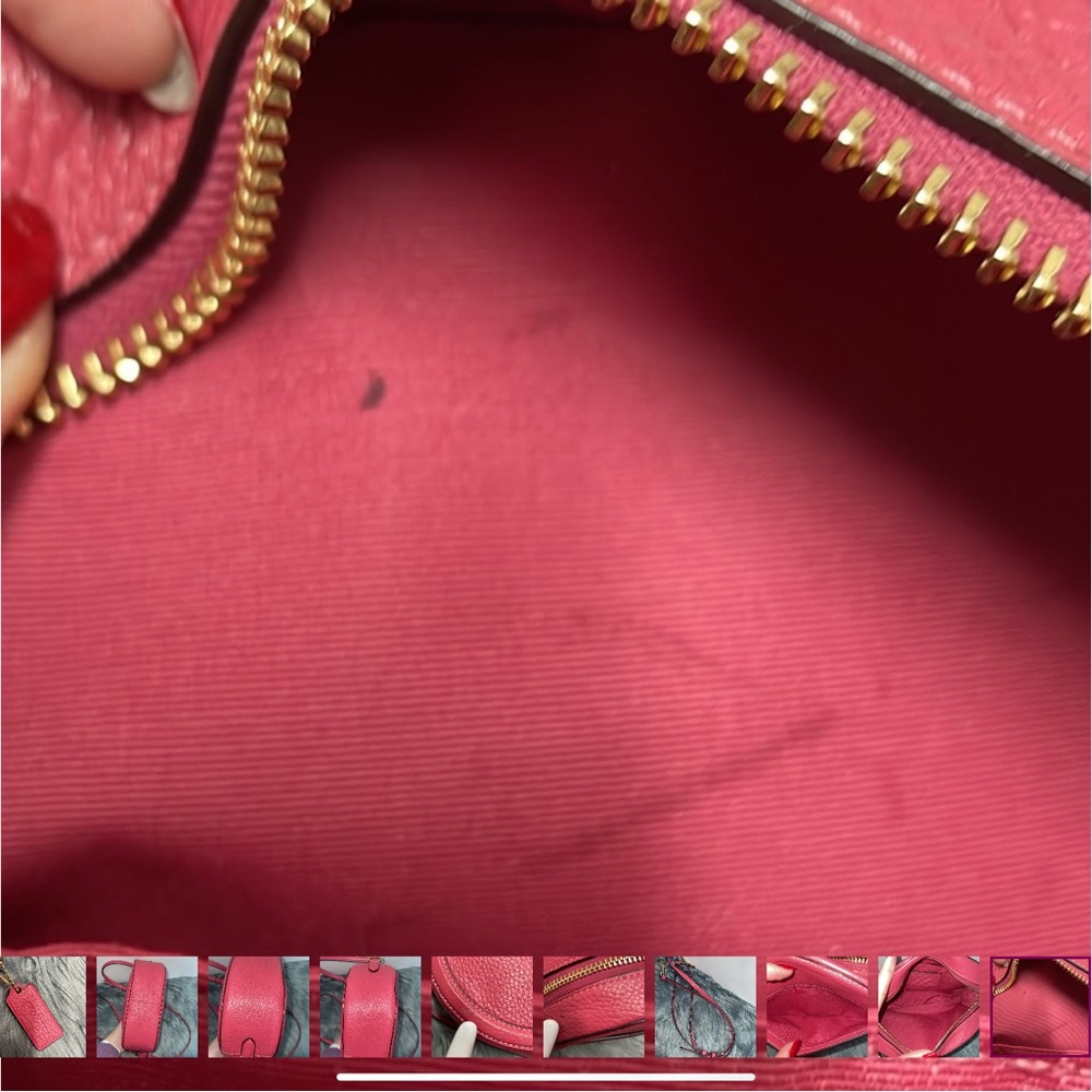 Coach Pink Leather Crossbody Bag with Embossed Design - Picture 14 of 14